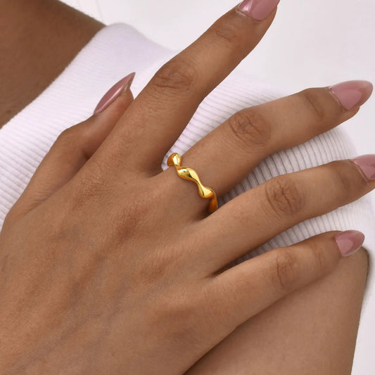 IRREGULAR WAVE RING