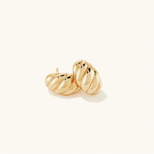 CROSSIANT DOME HOOP EARRINGS
