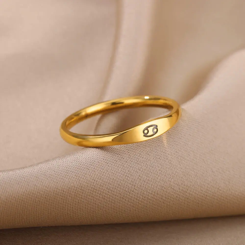 CANCER - ZODIAC GOLD RING