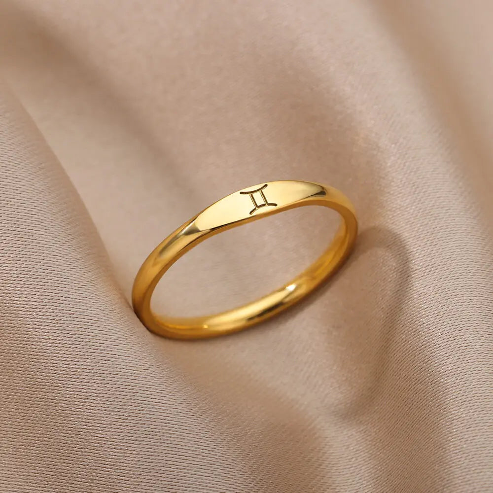 GEMINI - ZODIAC GOLD RING