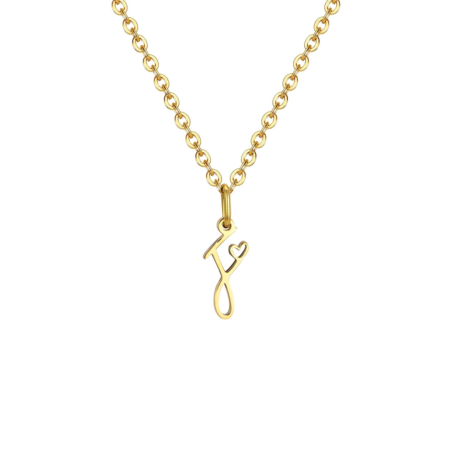 HEART INITIAL A-Z NECKLACE