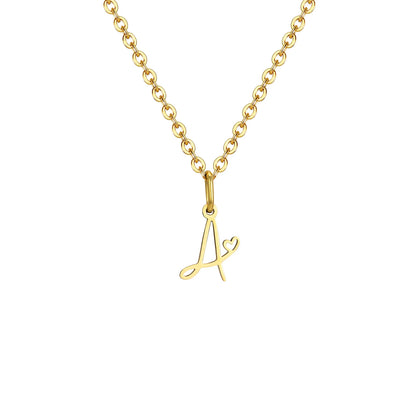 HEART INITIAL A-Z NECKLACE