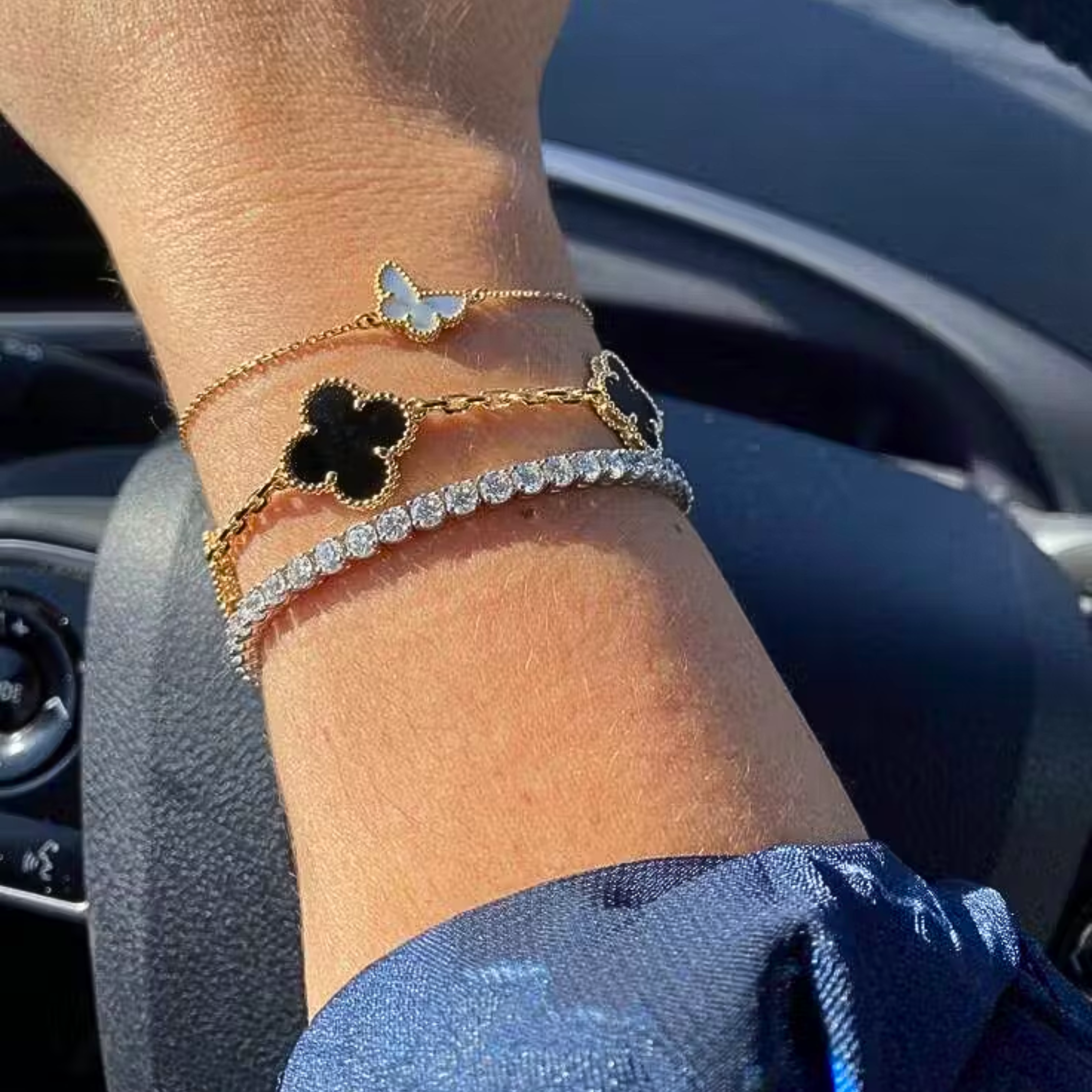 HALO V2 - TENNIS BRACELET / PINK SILVER