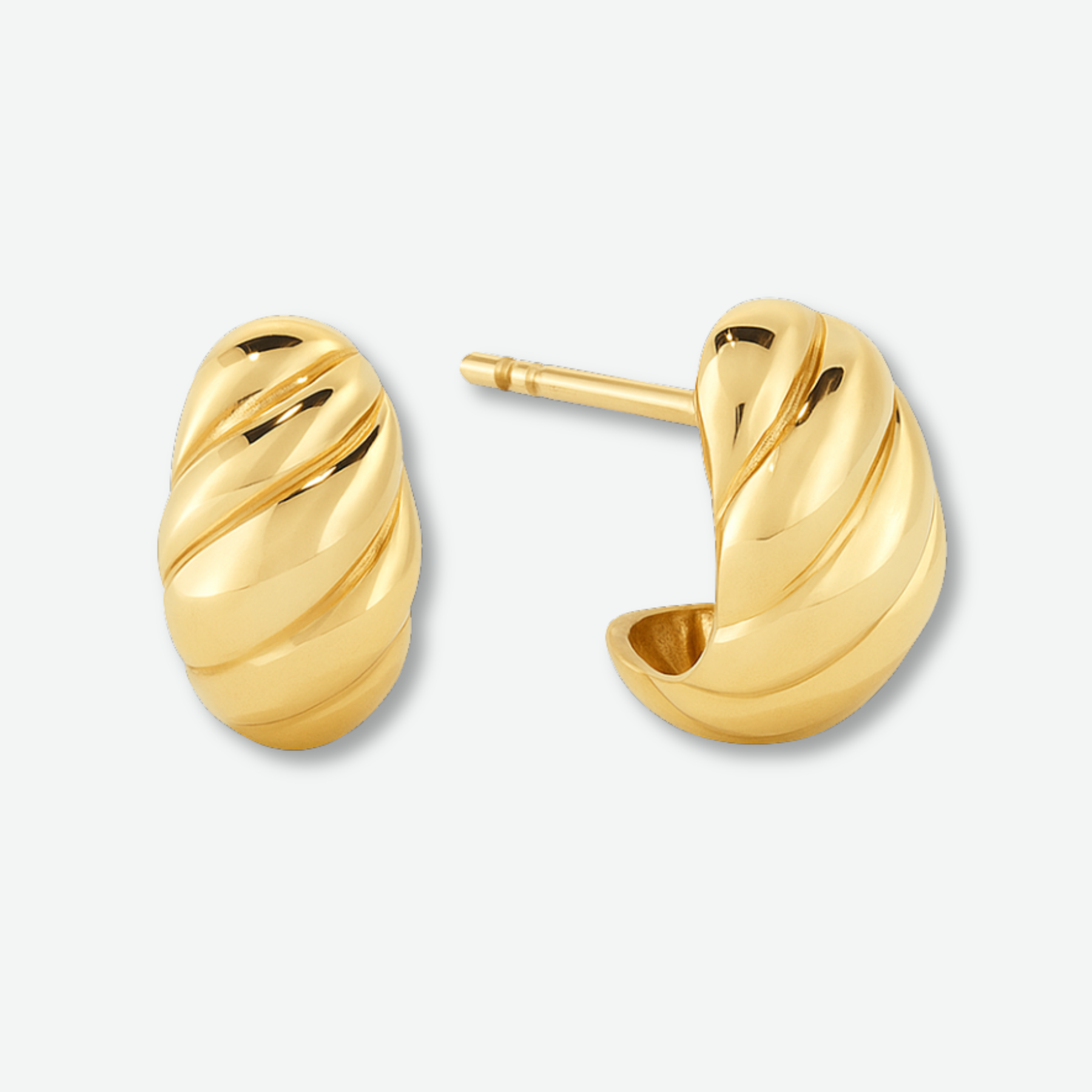 CROSSIANT DOME HOOP EARRINGS – BLANCA BIJOUE