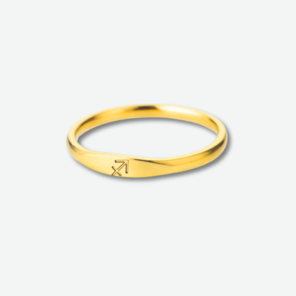 SAGITTARIUS - ZODIAC GOLD RING