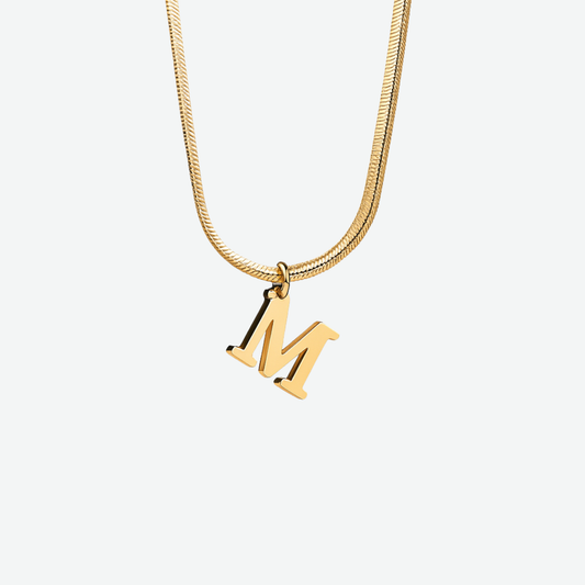SNAKE GOLD LETTER A-Z NECKLACE