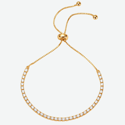 HALF & HALF TENNIS BRACELET / GOLD