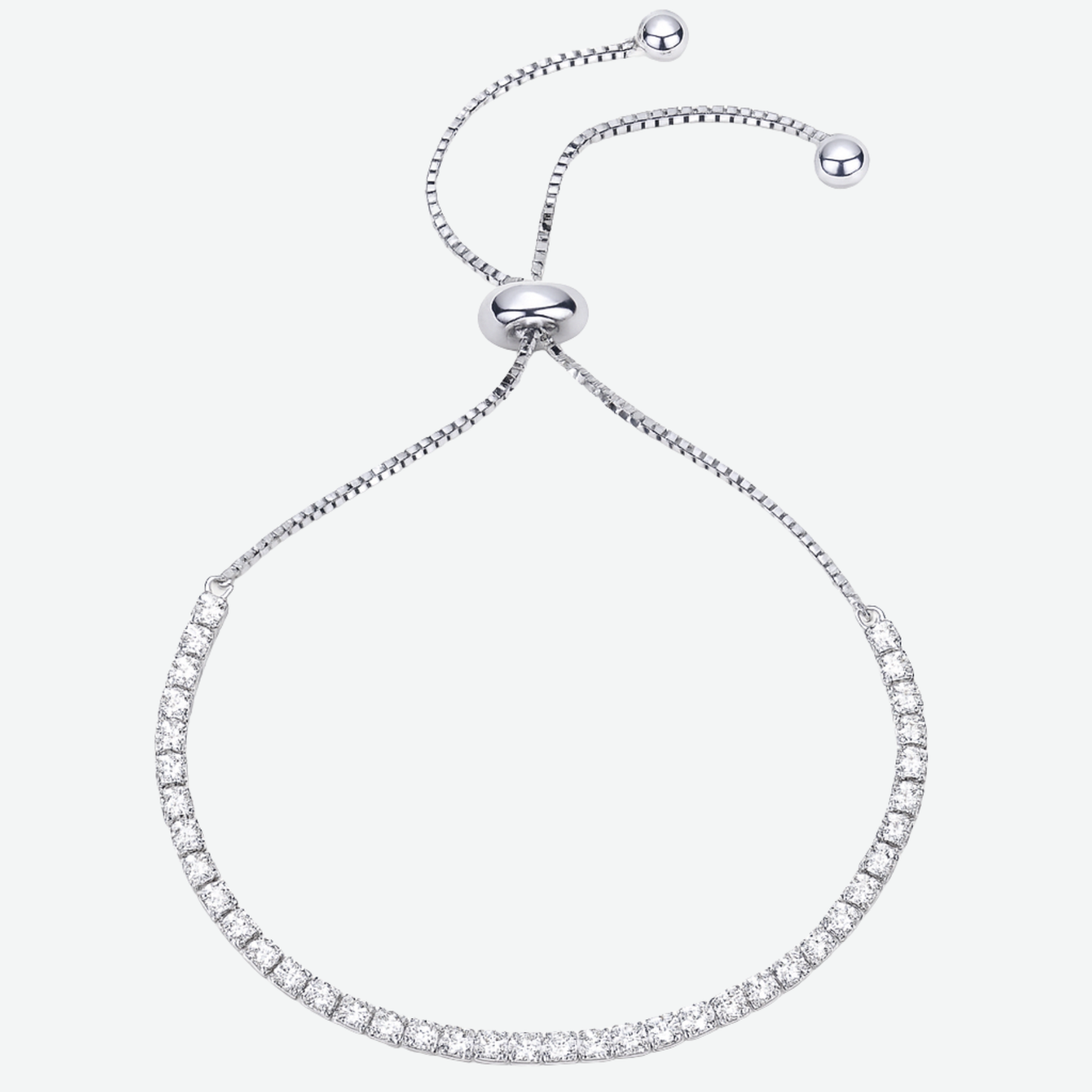HALF & HALF TENNIS BRACELET / SILVER
