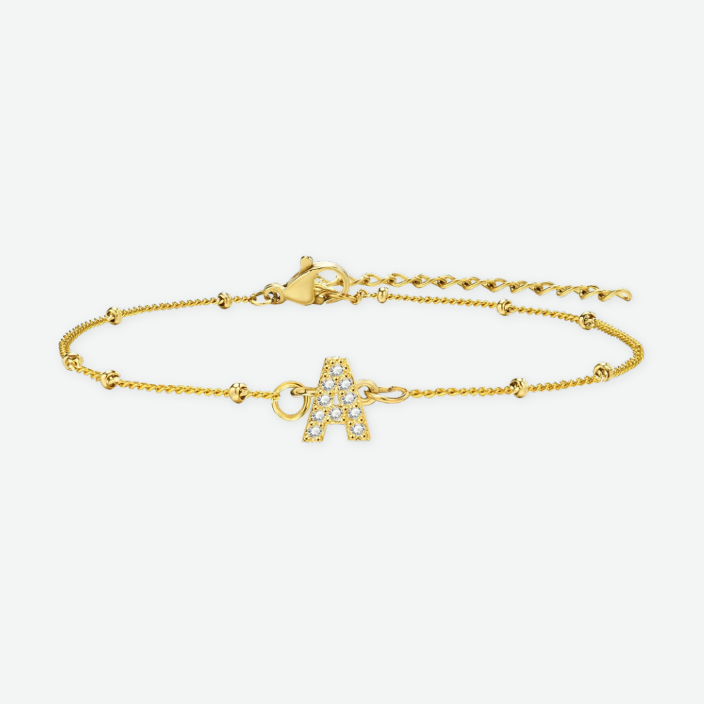 DAINTY TENNIS INTIAL A-Z BRACELET
