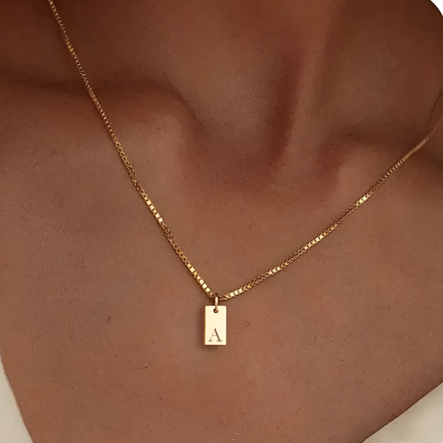 GOLD LETTER ENVELOPE A-Z NECKLACE