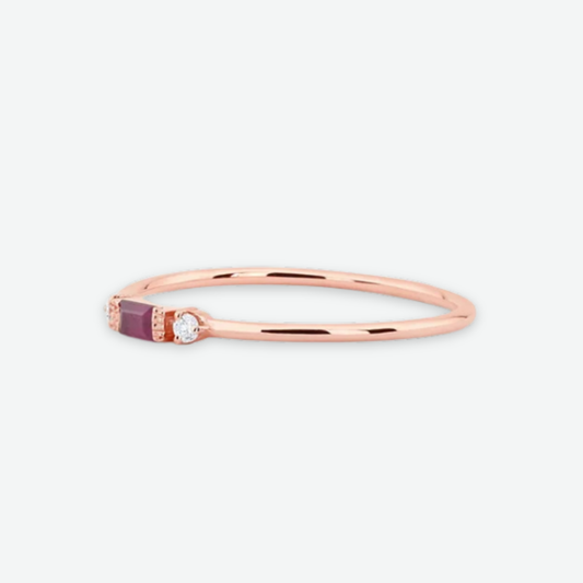 RUBY & DIAMOND DUO RING