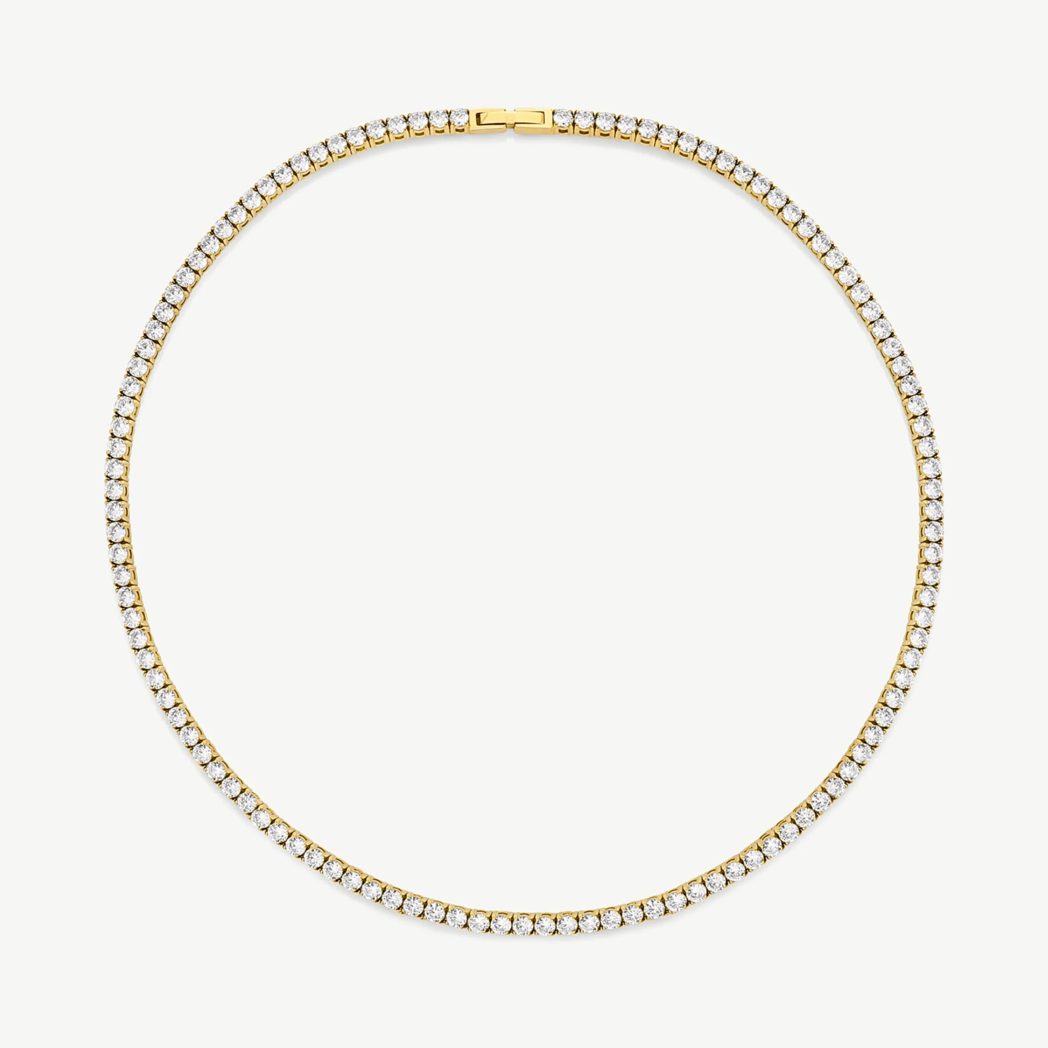 HALO - TENNIS NECKLACE / GOLD