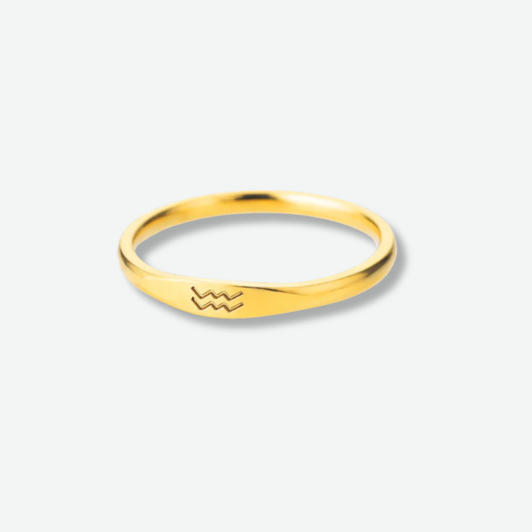 AQUARIUS - ZODIAC GOLD RING