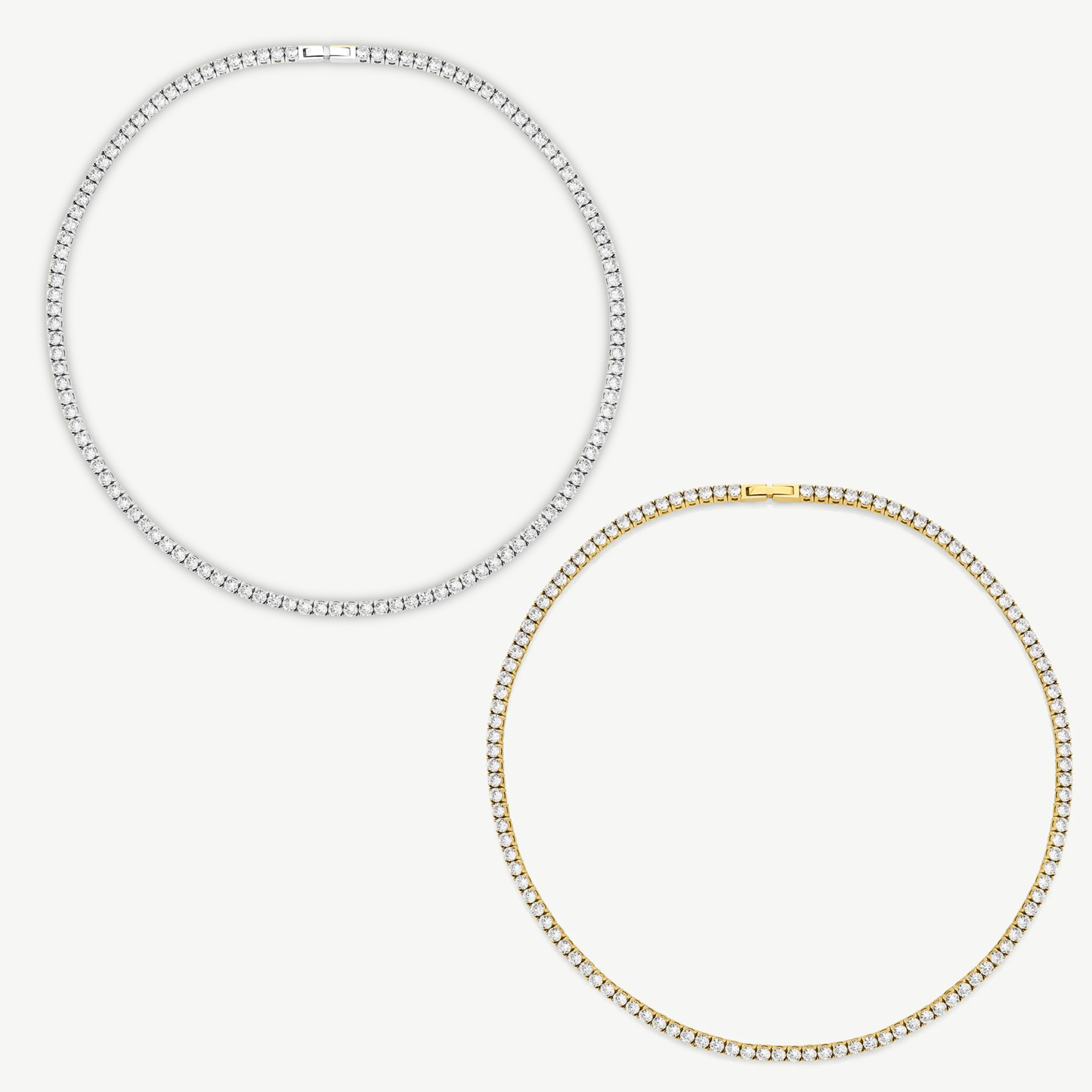 HALO MENS - TENNIS GOLD & SILVER CHAINS BUNDLE