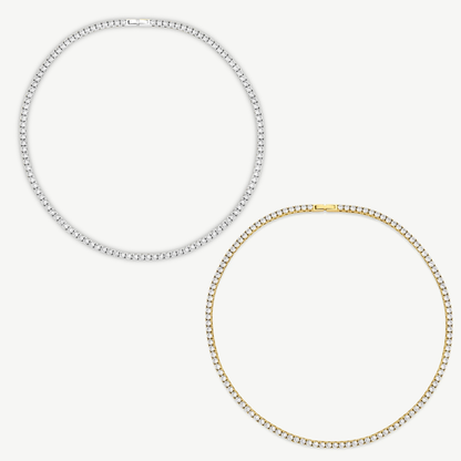 HALO MENS - TENNIS GOLD & SILVER CHAINS BUNDLE