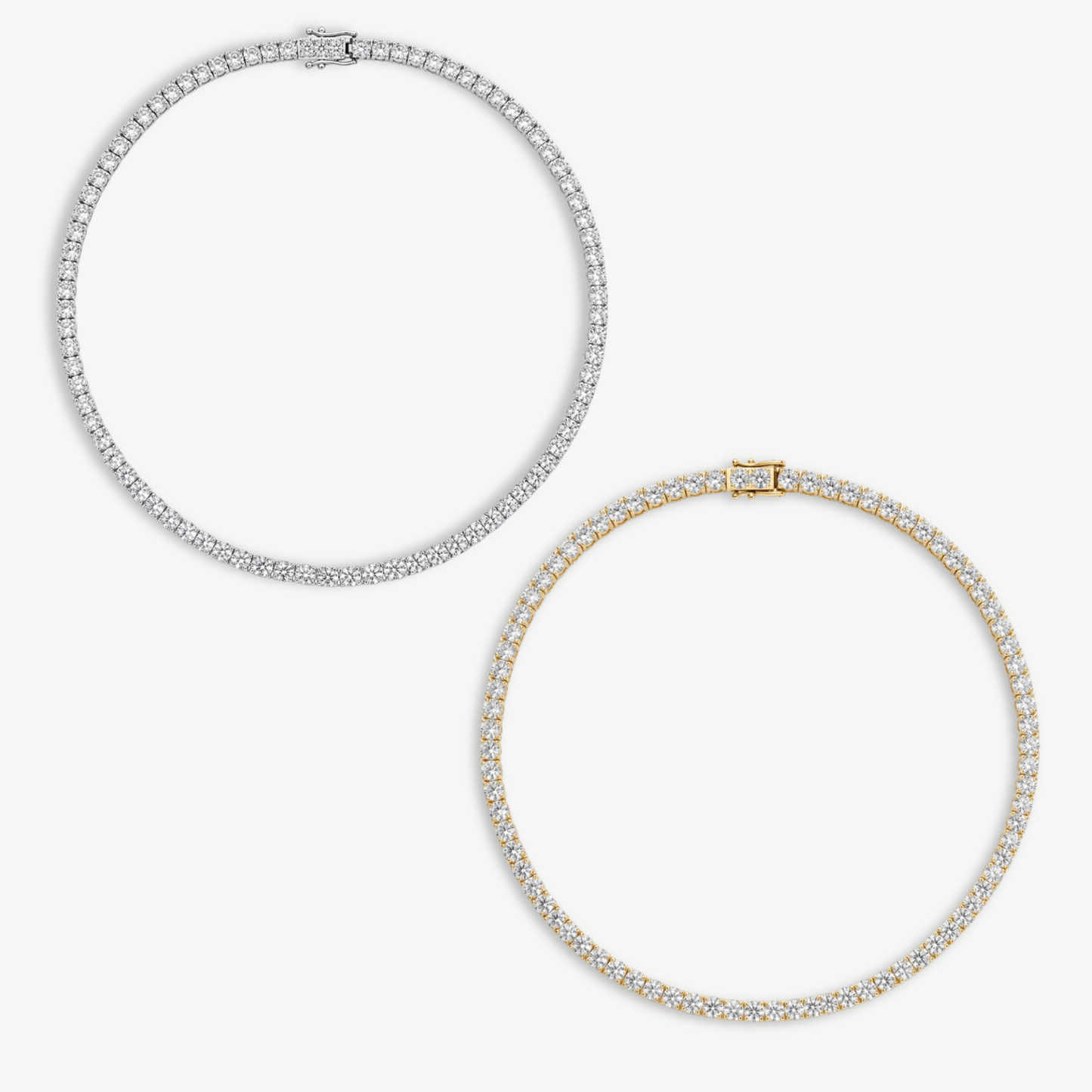 HALO XL - TENNIS GOLD & SILVER NECKLACE BUNDLE