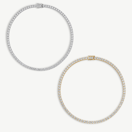 HALO XL - TENNIS GOLD & SILVER NECKLACE BUNDLE