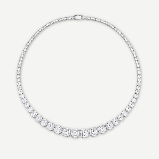 COLLIER HALO DIPLÔMÉE - TENNIS / ARGENT