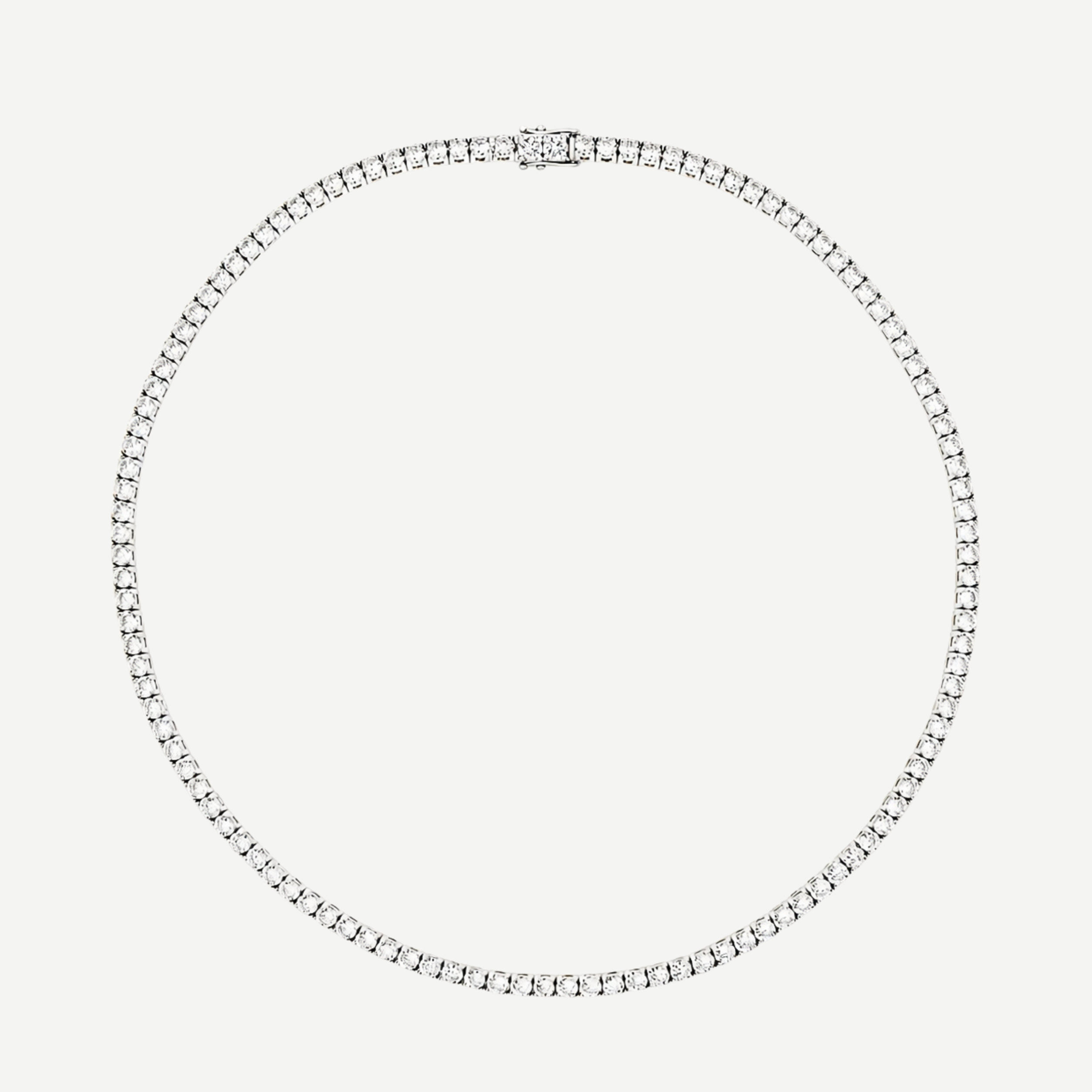 HALO - TENNIS NECKLACE / SILVER