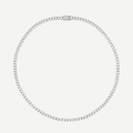 HALO - TENNIS NECKLACE / SILVER