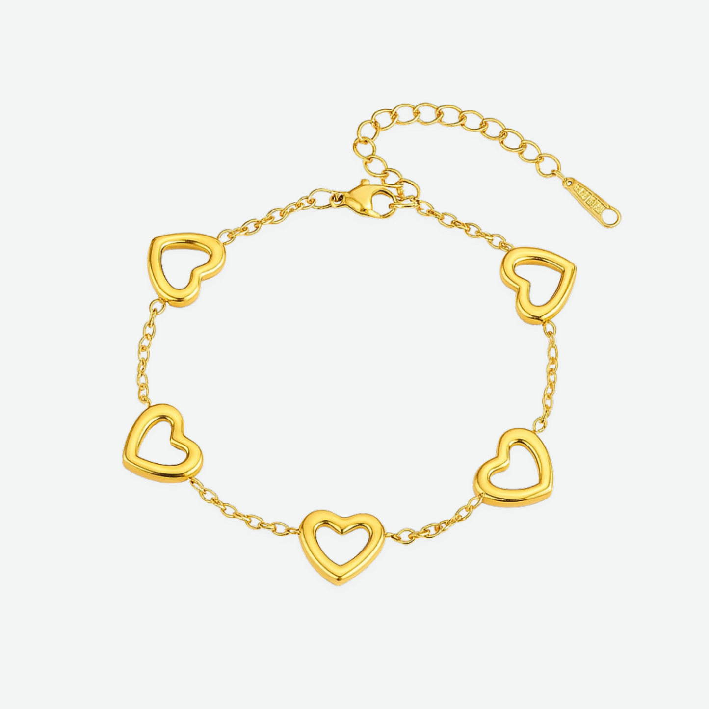LOVE - HEART OUTLINE NECKLACE / GOLD