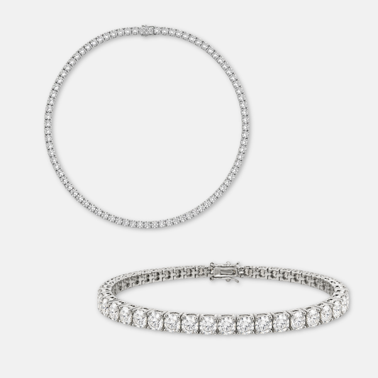 HALO XL - ENSEMBLE COLLIER ET BRACELET TENNIS