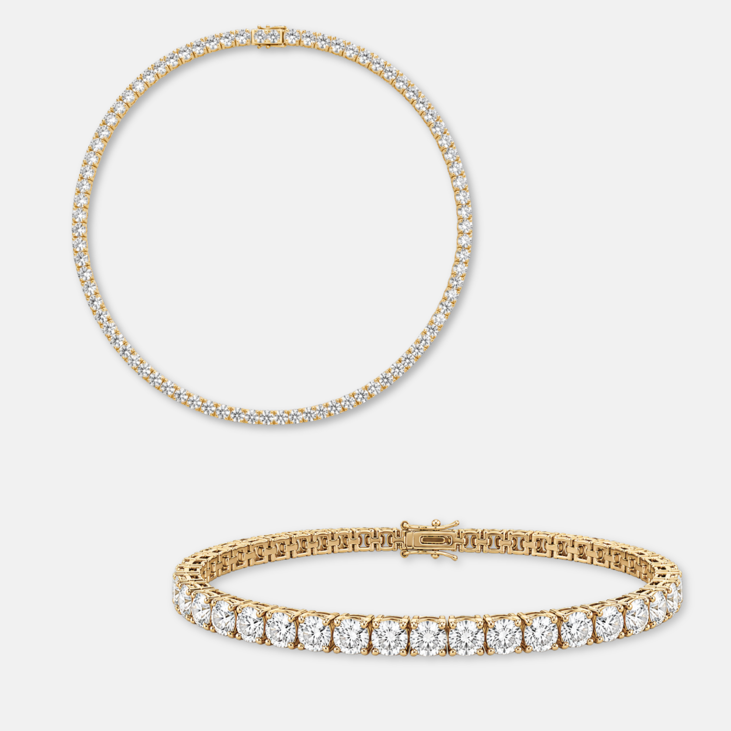 HALO XL - ENSEMBLE COLLIER ET BRACELET TENNIS