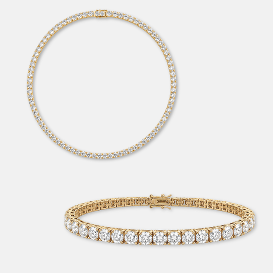HALO XL - ENSEMBLE COLLIER ET BRACELET TENNIS
