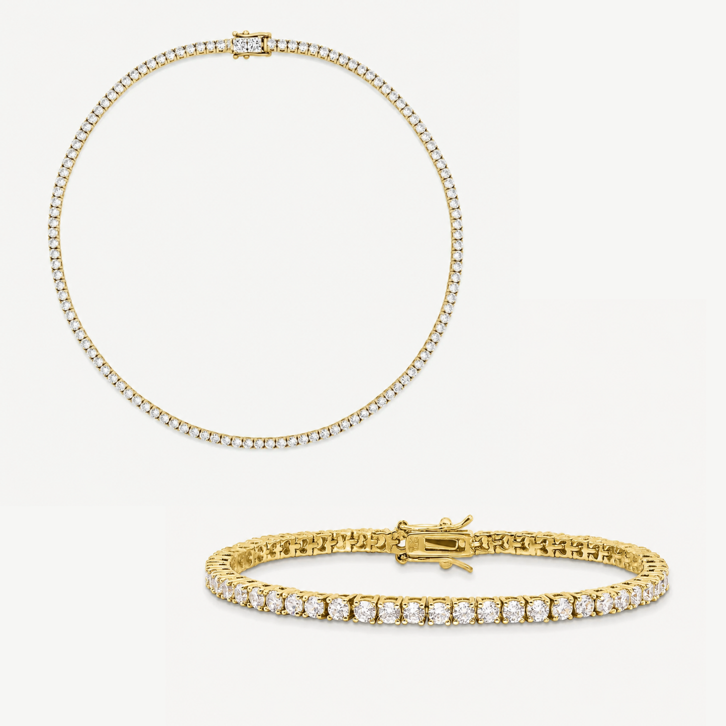 HALO - TENNIS NECKLACE & BRACELET BUNDLE