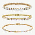 HALO - PARURE DE BRACELETS TENNIS MULTI-TAILLES EN OR