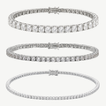 HALO - BUNDLE DE BRACELETS TENNIS MULTI-TAILLES ARGENTÉS