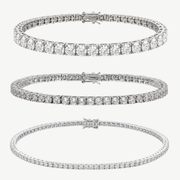 HALO - BUNDLE DE BRACELETS TENNIS MULTI-TAILLES ARGENTÉS