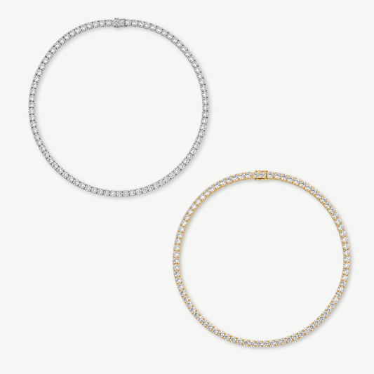 HALO XL - BUNDLE COLLIER TENNIS OR & ARGENT