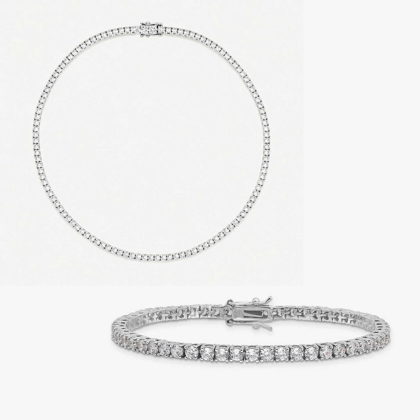 HALO - TENNIS NECKLACE & BRACELET BUNDLE